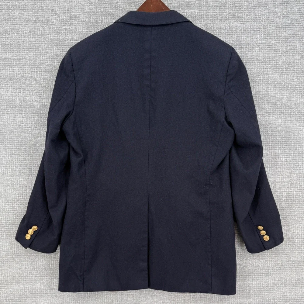 Vintage Polo University Club by Ralph Lauren Blazer Mens Navy Blue Wool Preppy